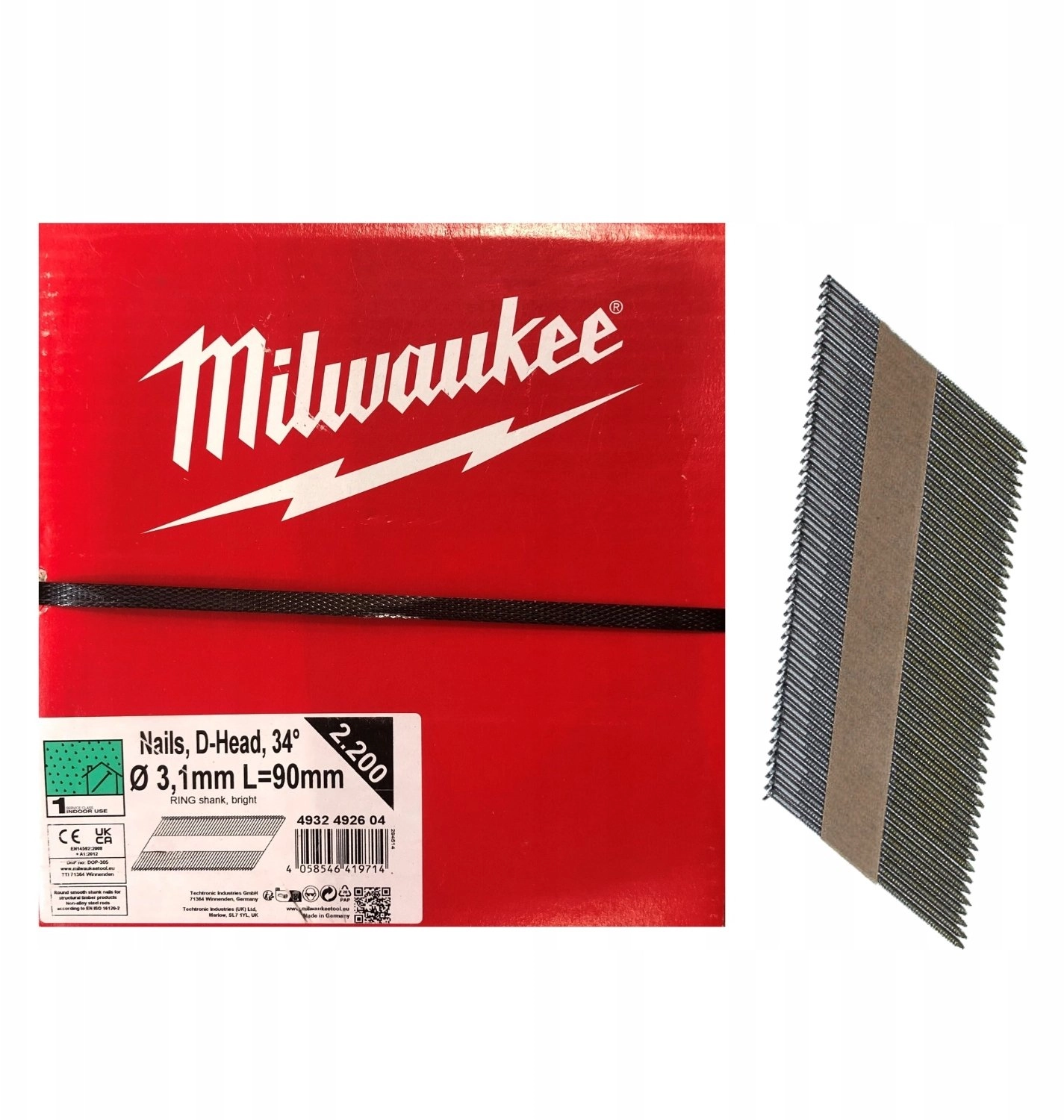 Lun Fix MILWAUKEE NAILS 34° ROUND