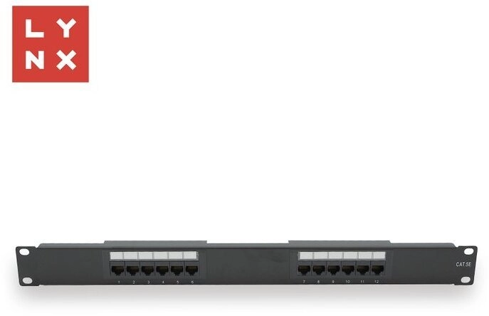 LYNX 19" patch panel 12-port UTP