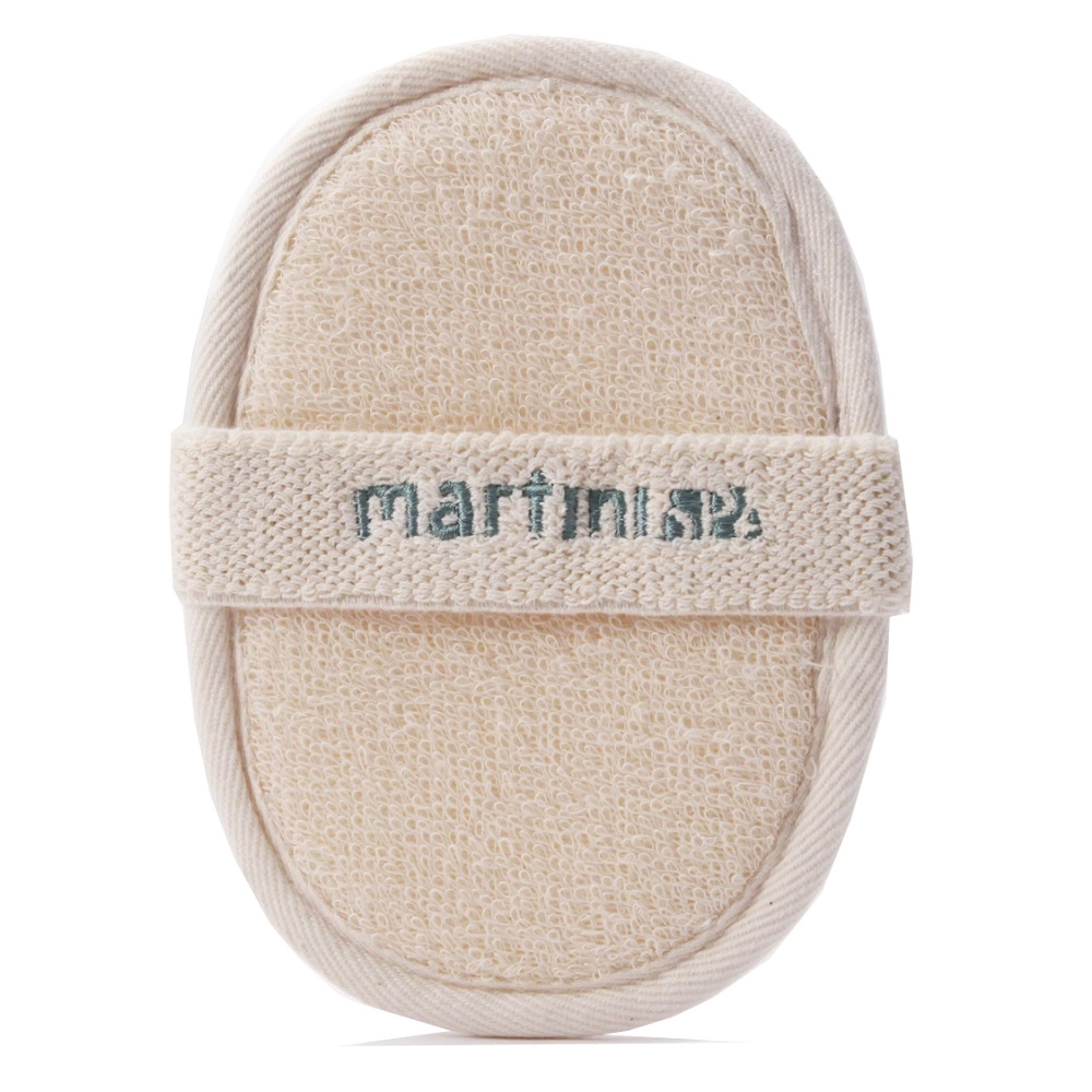 Loofah and cotton peeling brush Natural