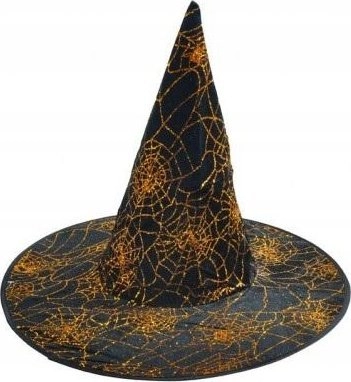 Witch hat  black and gold  32x32cm