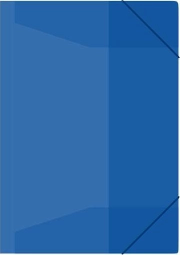 Blue A4 folder with elastic band