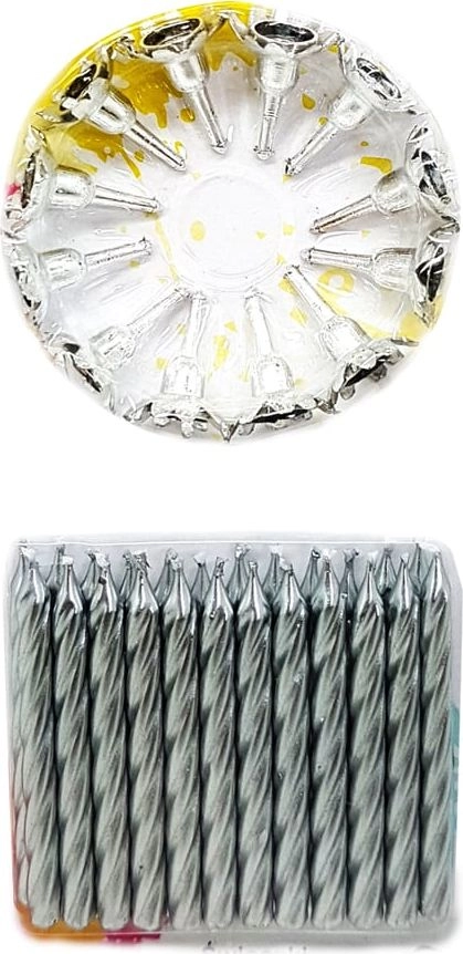 MK Silver birthday candles - 24