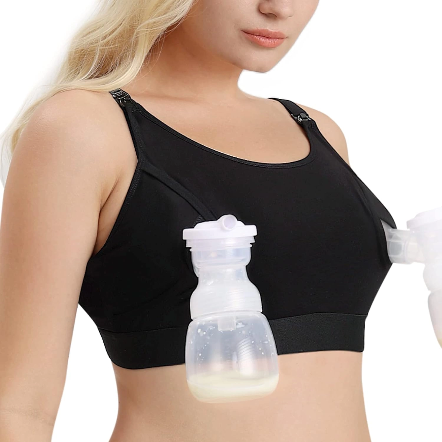 MOMCOZY YN08 HANDS-FREE PUMPING BRA BLACK
