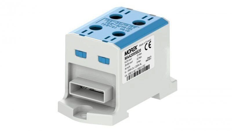 OTL95-2B connector blue 2xAl/Cu 6-95mm2 3x1x24