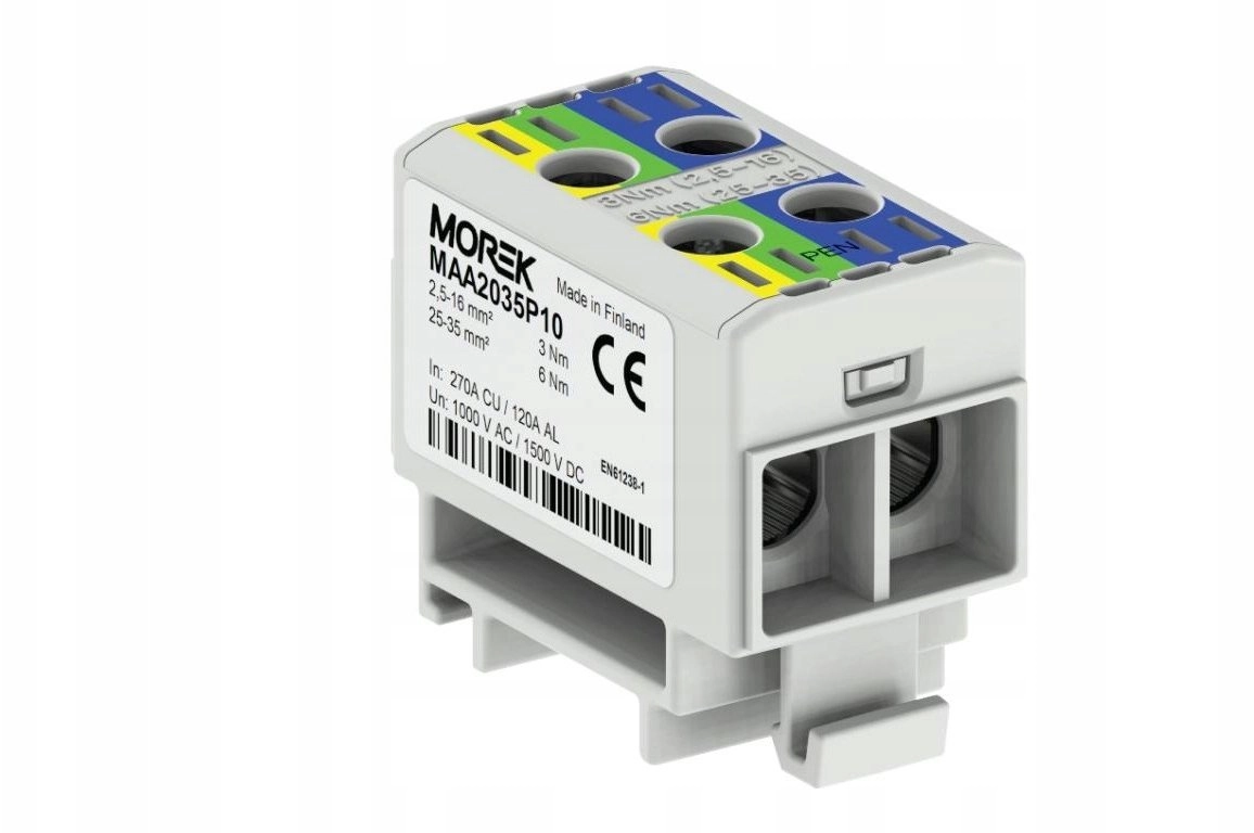 MOREK OTL-PEN 35-2 connector yellow-green/blue 2xAl/Cu