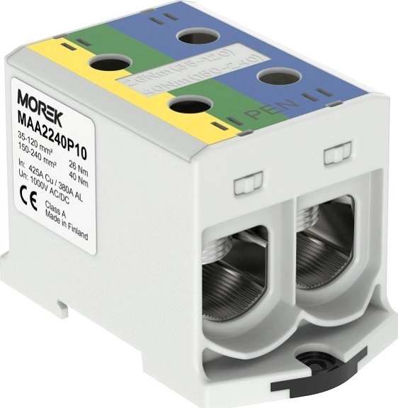 MOREK OTL-PEN240 connector yellow-green  blue 2xAl/Cu