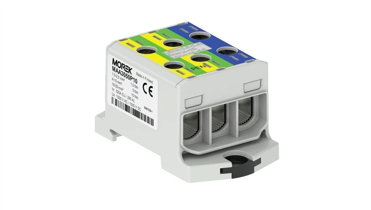 MOREK OTL-PEN 50-3 connector 2xyellow/green/blue 3xAl/Cu