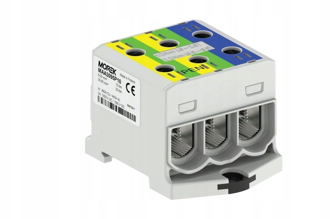 MOREK OTL-PEN95-3 connector 2xyellow/green/blue 3xAl/Cu 6-95mm