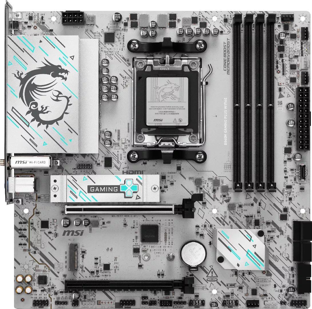 MSI B840M GAMING PLUS WIFI6E motherboard