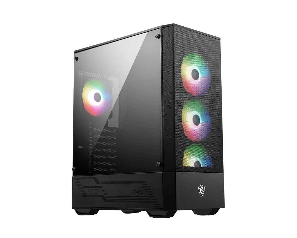 MSI MAG Forge 112R Midi Tower Melns, Caurspīdīgs