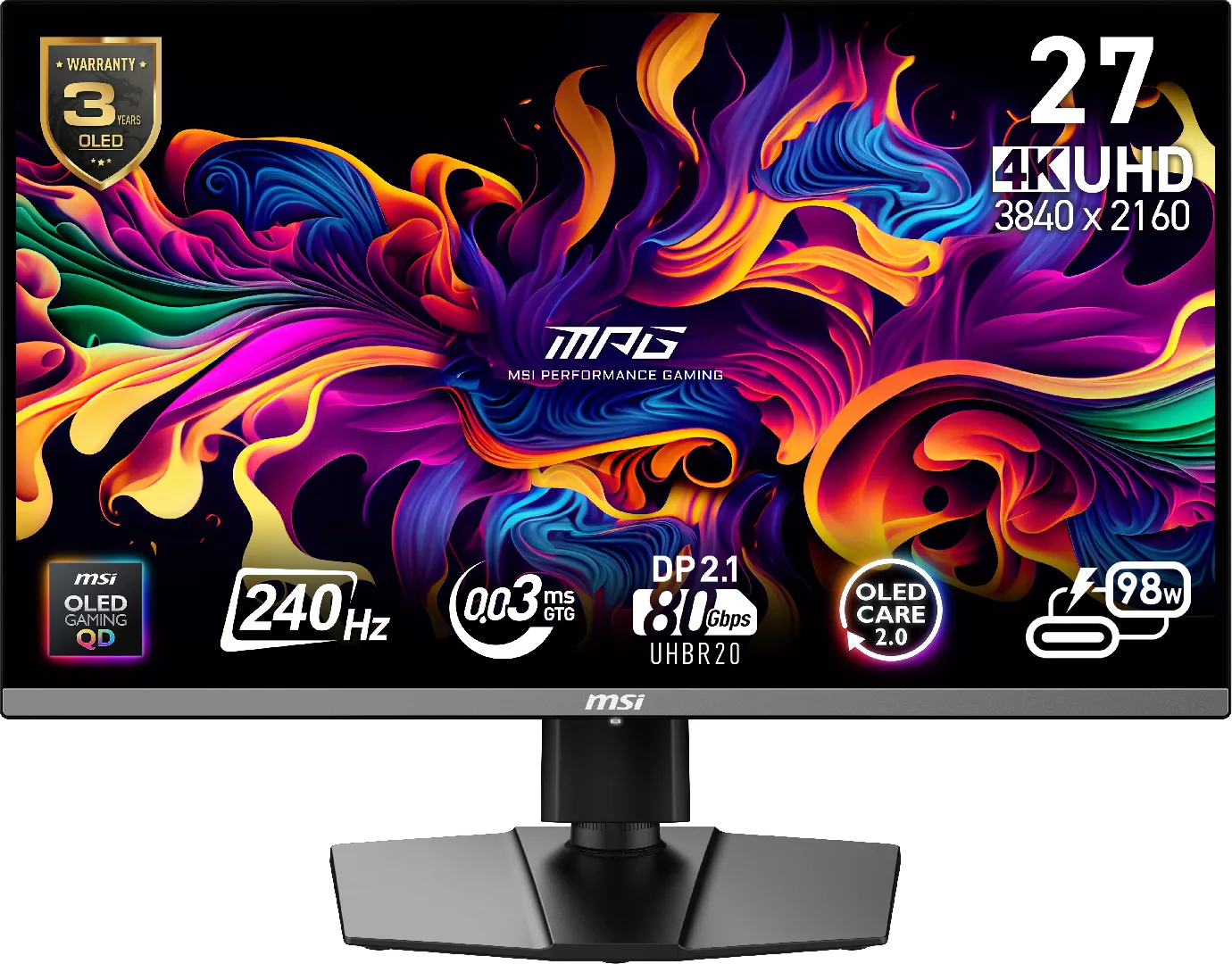 MSI MPG 272URX QD-OLED computer monitor