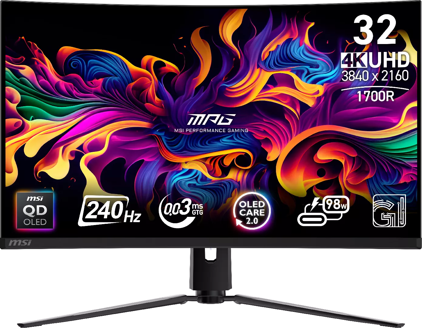 MSI MPG 321CURX QD-OLED computer monitor