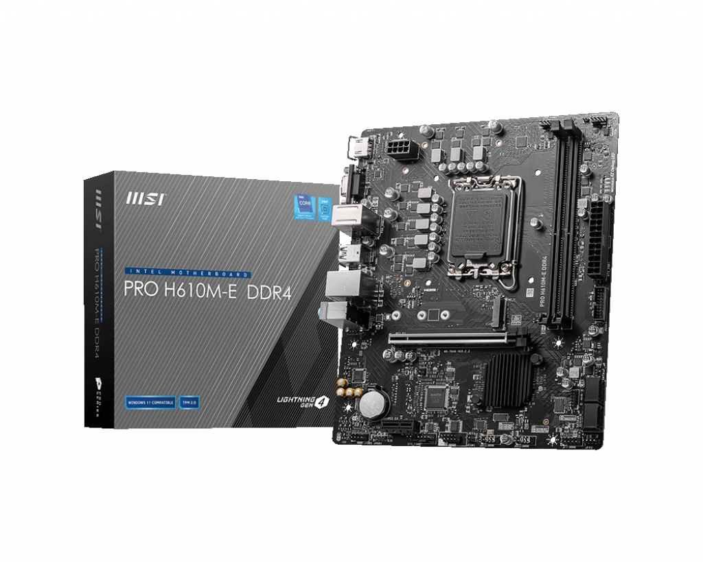 MSI PRO H610M-E DDR4 motherboard Intel