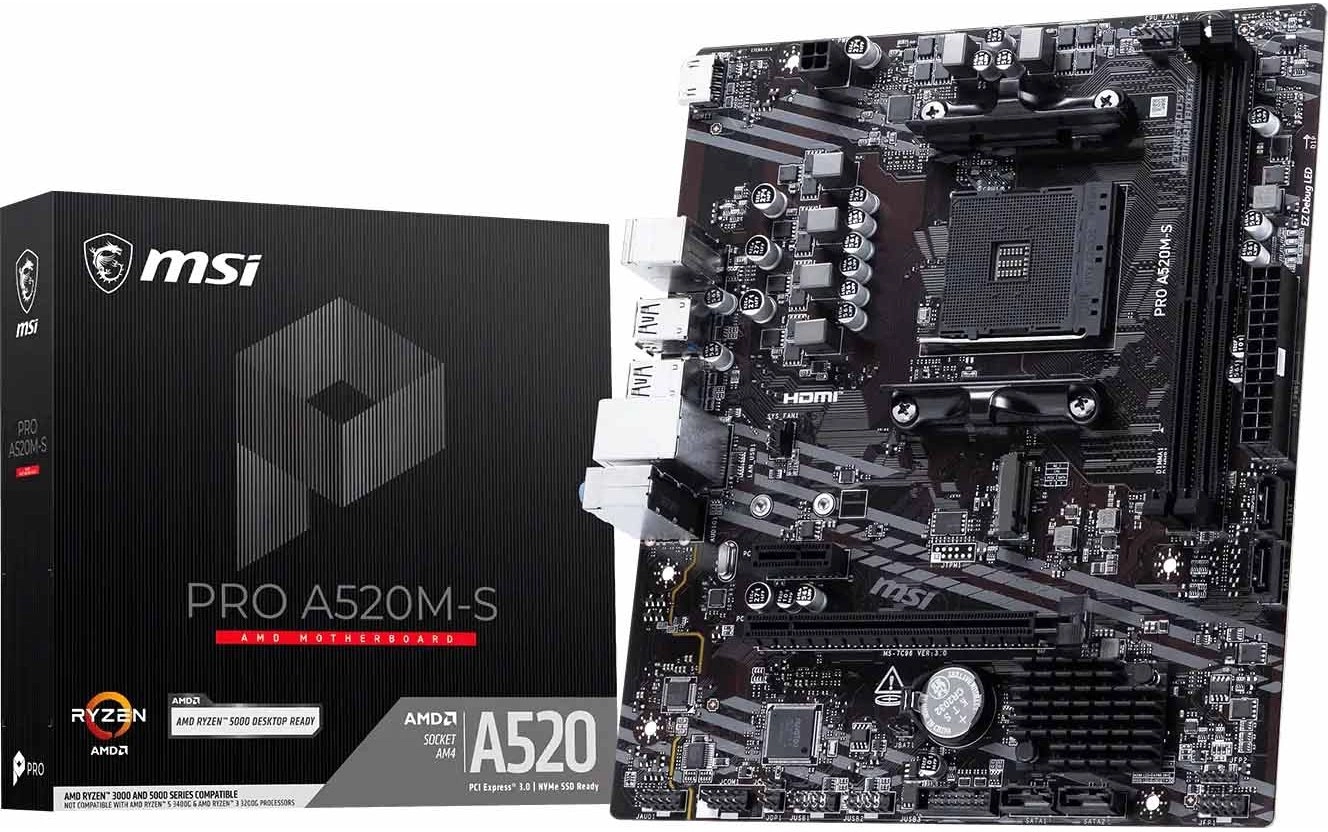 MSI A520M-S (A520 AM4 mATX DDR4)