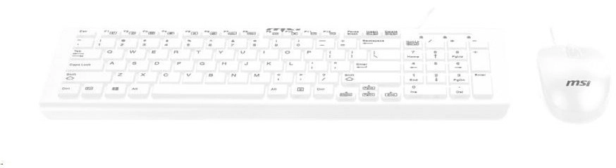 MSI keyboard and mouse set SK9626W