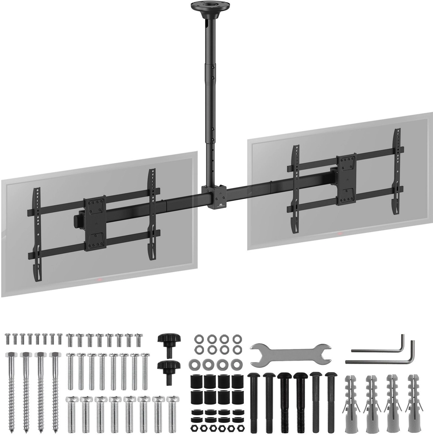 Maclean ceiling mount for two TVs