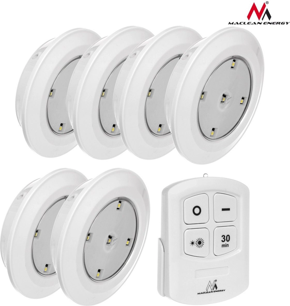 Set of 6 LED Energy lamps