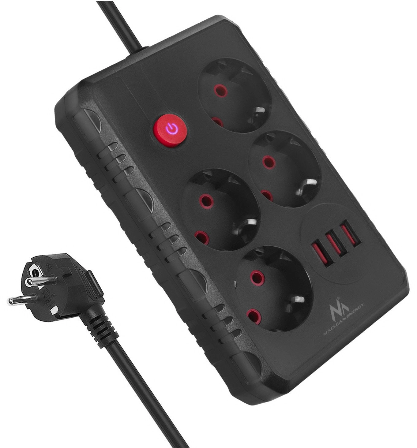 Maclean power strip  4-socket extension cable