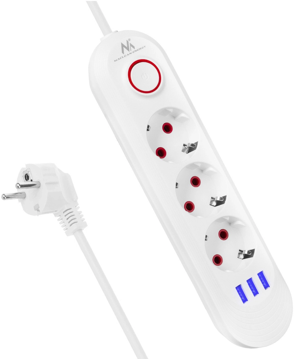 Maclean power strip  3 socket extension