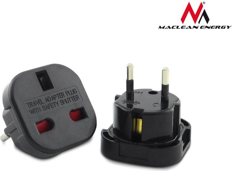 Przejściówka adapter EU na UK czarna