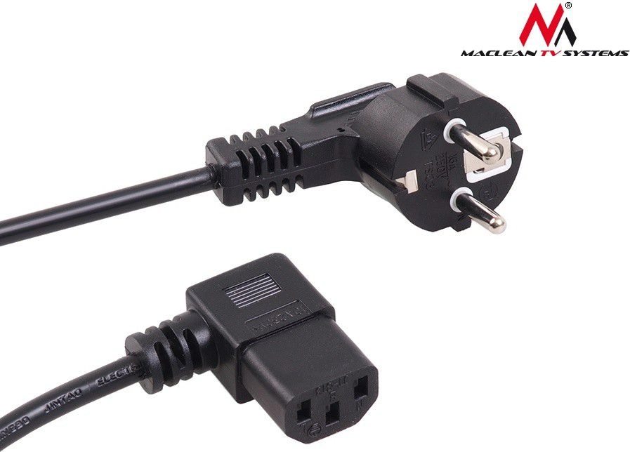 Right angle power cable 3 pin