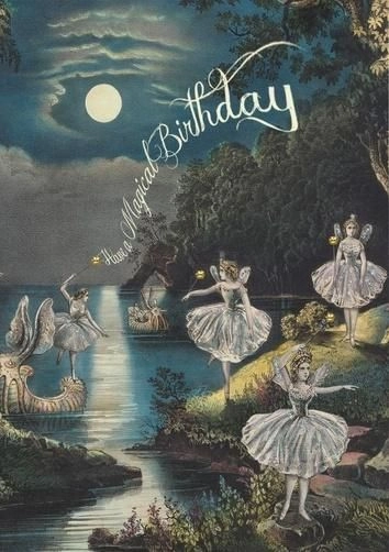 B6 glitter card with envelope Fairy`s