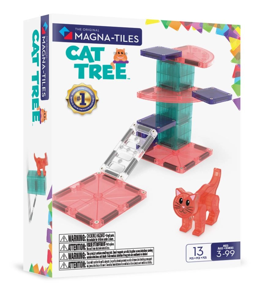 MAGNA-TILES® Cat climbing tree magnetic building