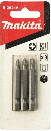 SCREW BIT SET PZ1 2 3X50MM
