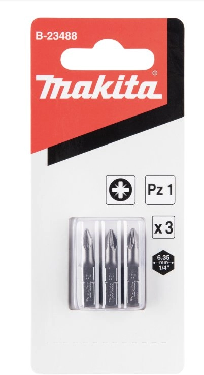 SCREW BIT MAKITA 25MM PZ1 3PCS