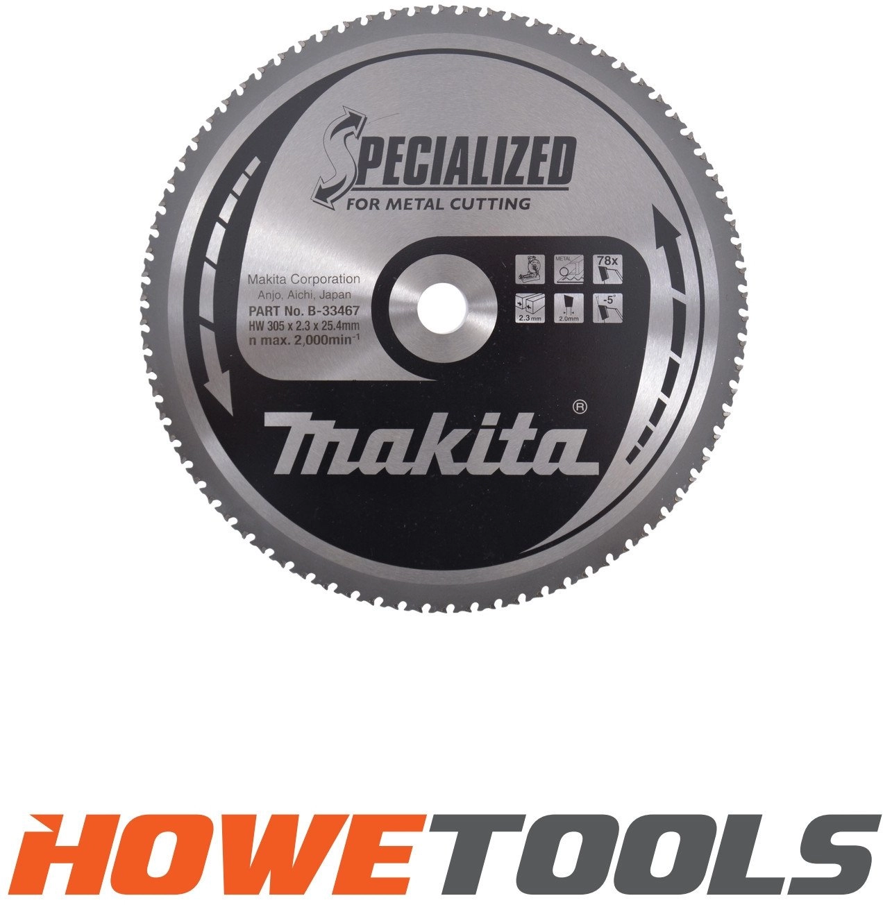 Saw blade Makita 305x25.4x78t thin