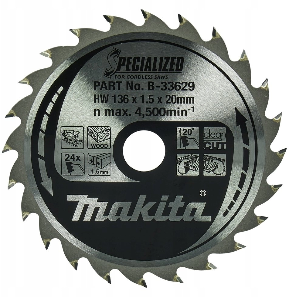 Makita B-33629 SPECIALIZED Tablet 136x20x16Z136x20x24 Z