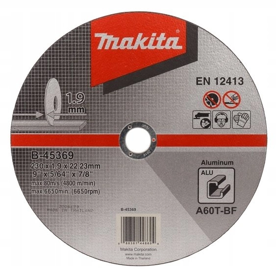 Makita CUTTING DISCS FOR ALUMINUM. 230*1