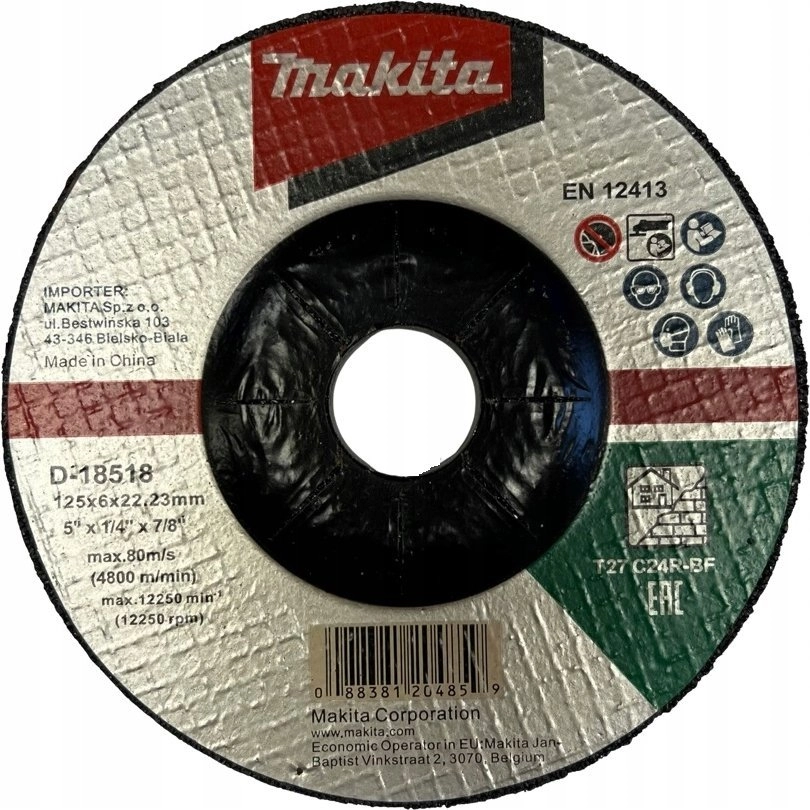 GRINDING DISC STONE 125X6X22.23MMD-18518 000051341413