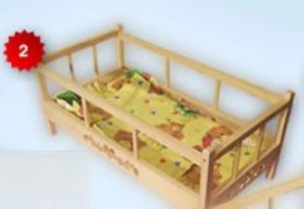 Malimas Wooden cot ``pattern`` (MALIMAS ŁÓŻWZOR)