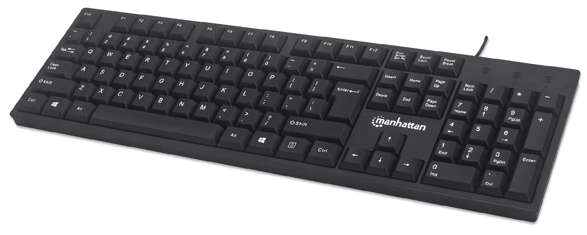 Manhattan Keyboard USB Wired  Black  Full