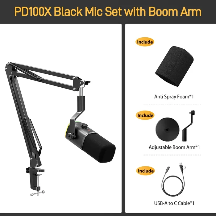 Maono PD100XS Dynamic Microphone Black PD100XS-BA20-BLACK