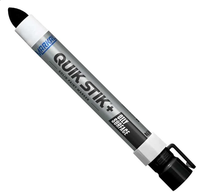 Industrial hard paint marker for oiled