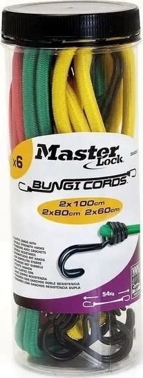 MASTER LOCK Rubber-Spannseile Haken Set -