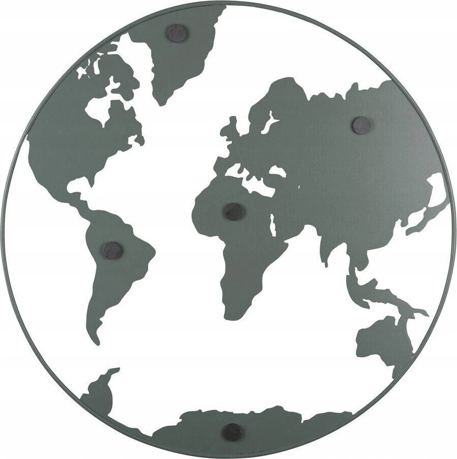 Metal note board  Earth shape  WORLD