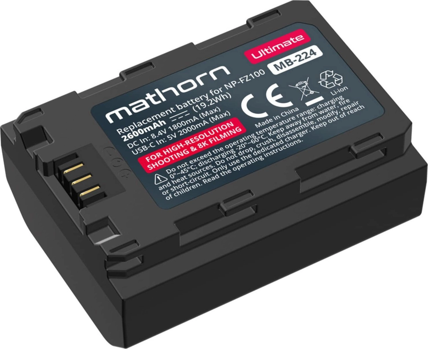 Bateria Mathorn MB-224 Ultimate 2600mAh USB-C