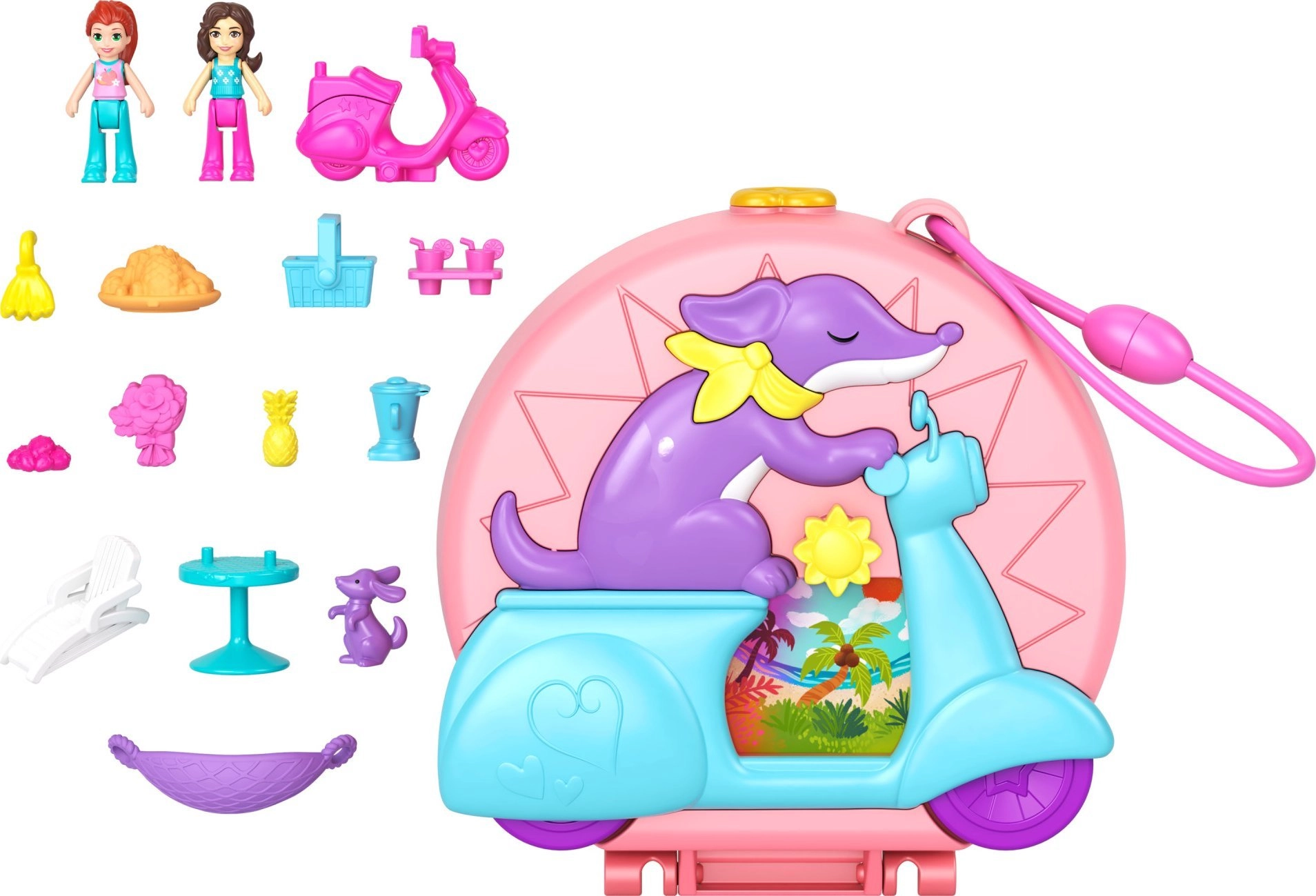 Polly Pocket Adventure Moped Compact with