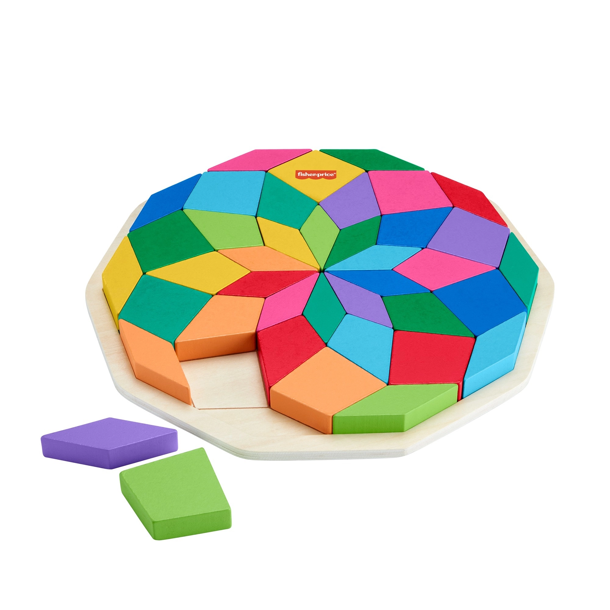 Fisher-Price Wooden Mandala Geometric Puzzle for