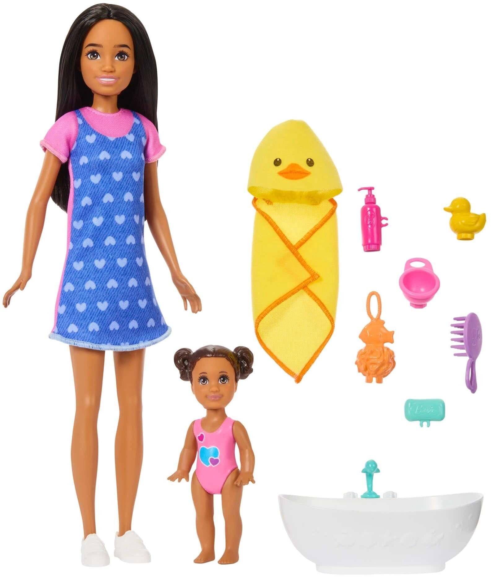 LALKA BARBIE SKIPPER OPIEKUNKA Z WANIENKĄ