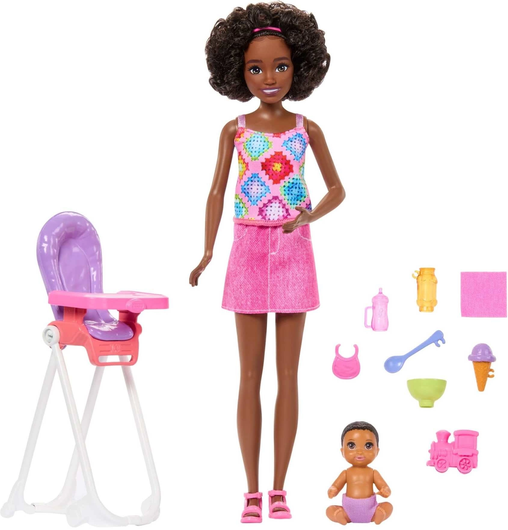 LALKA BARBIE SKIPPER OPIEKUNKA Z Krzesełkiem