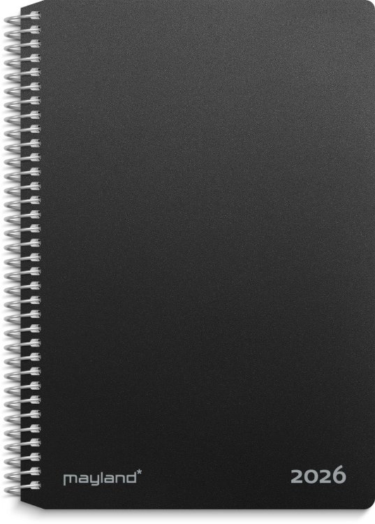 2-dages-kalender sort PP-plast 2026 ( 26205000