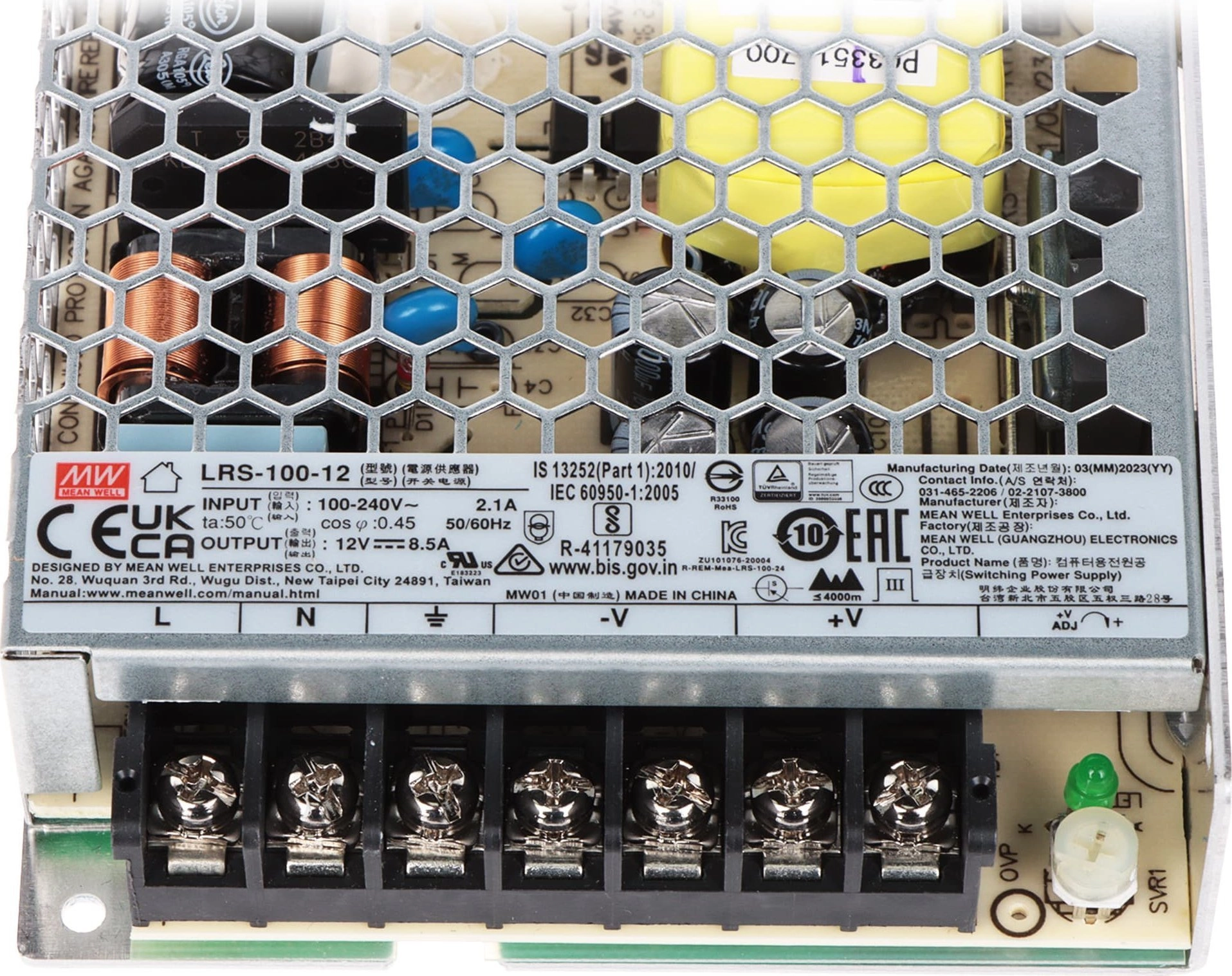 Mean Well ZASILACZ IMPULSOWY LRS-100-12 MEAN