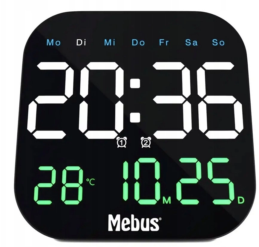 Mebus 19855 Digital quartz wall clock