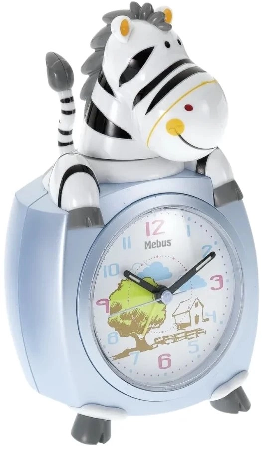 Mebus 26637 Kids Alarm Clock Zebra