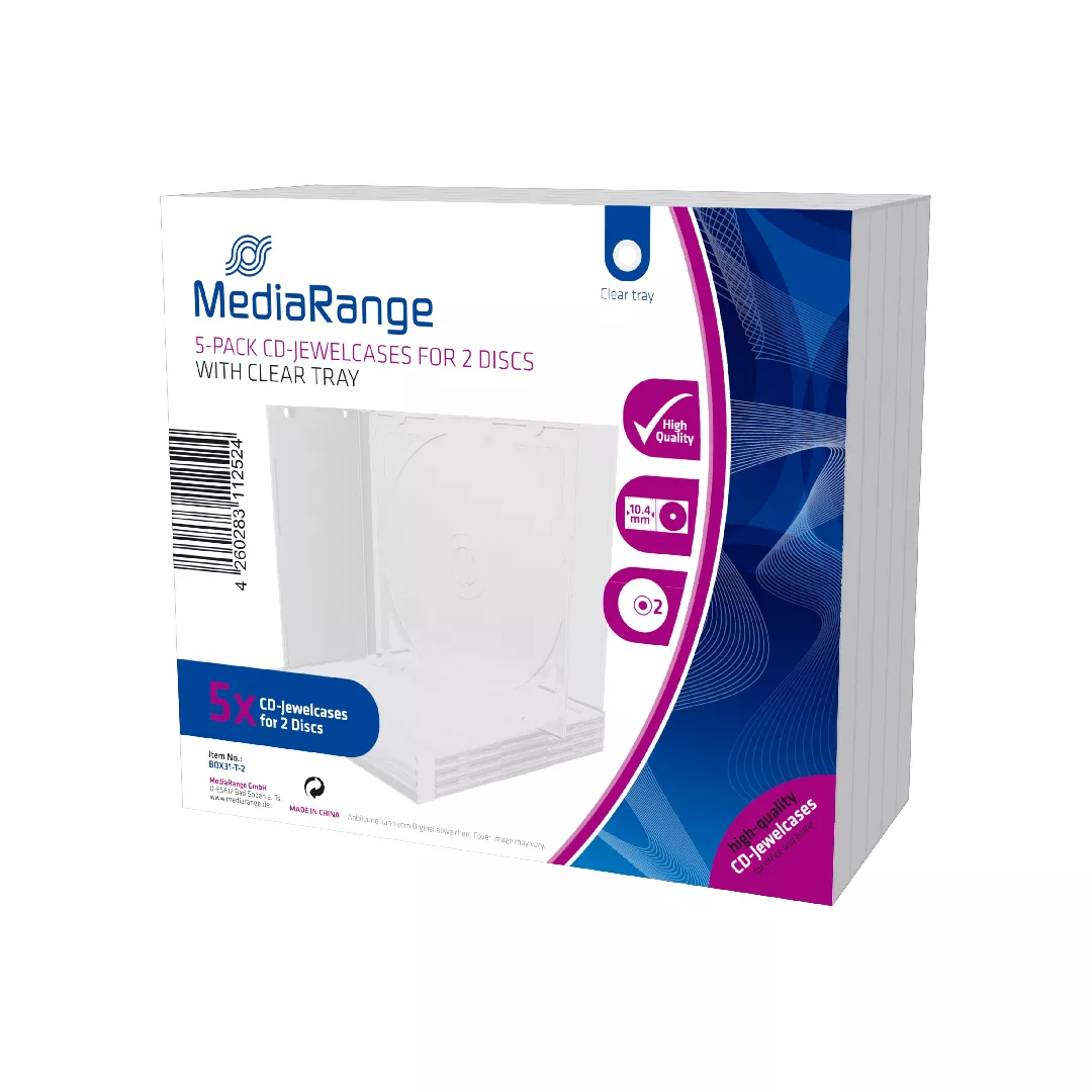 MediaRange Cajas CD doble  10 mm