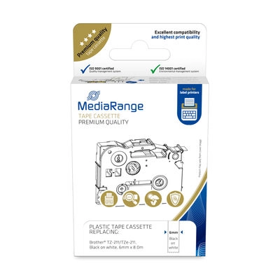 MediaRange Plastic tape cassette for label